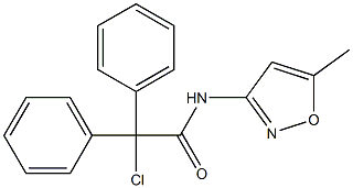 2-chloro-N-(5-methyl-1,2-oxazol-3-yl)-2,2-diphenylacetamide Struktur