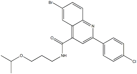 6-bromo-2-(4-chlorophenyl)-N-(3-propan-2-yloxypropyl)quinoline-4-carboxamide Struktur