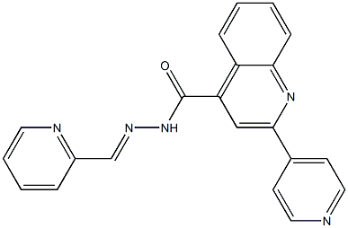 2-pyridin-4-yl-N-[(E)-pyridin-2-ylmethylideneamino]quinoline-4-carboxamide Struktur