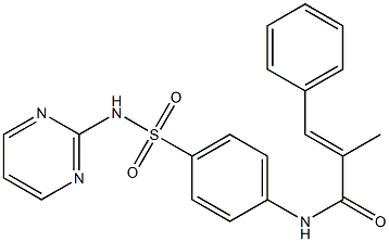 (E)-2-methyl-3-phenyl-N-[4-(pyrimidin-2-ylsulfamoyl)phenyl]prop-2-enamide Struktur