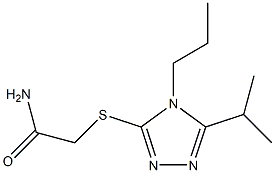 2-[(5-propan-2-yl-4-propyl-1,2,4-triazol-3-yl)sulfanyl]acetamide Struktur