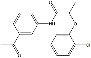 N-(3-acetylphenyl)-2-(2-chlorophenoxy)propanamide Struktur