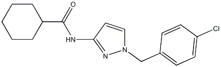 N-[1-[(4-chlorophenyl)methyl]pyrazol-3-yl]cyclohexanecarboxamide Struktur