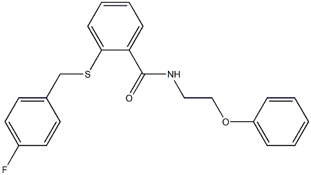 2-[(4-fluorophenyl)methylsulfanyl]-N-(2-phenoxyethyl)benzamide Struktur