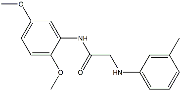 N-(2,5-dimethoxyphenyl)-2-(3-methylanilino)acetamide Struktur