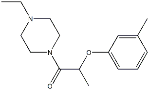 1-(4-ethylpiperazin-1-yl)-2-(3-methylphenoxy)propan-1-one Struktur