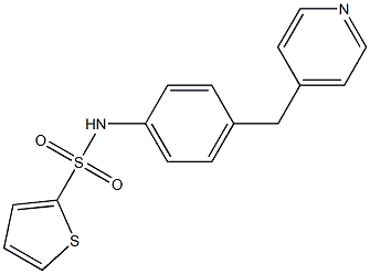 N-[4-(pyridin-4-ylmethyl)phenyl]thiophene-2-sulfonamide Struktur