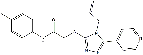 N-(2,4-dimethylphenyl)-2-[(4-prop-2-enyl-5-pyridin-4-yl-1,2,4-triazol-3-yl)sulfanyl]acetamide Struktur