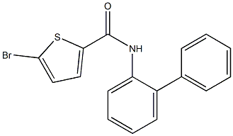 5-bromo-N-(2-phenylphenyl)thiophene-2-carboxamide Struktur