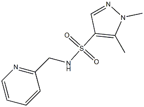 1,5-dimethyl-N-(pyridin-2-ylmethyl)pyrazole-4-sulfonamide Struktur