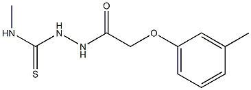 1-methyl-3-[[2-(3-methylphenoxy)acetyl]amino]thiourea Struktur