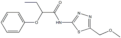 N-[5-(methoxymethyl)-1,3,4-thiadiazol-2-yl]-2-phenoxybutanamide Struktur