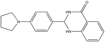 2-(4-pyrrolidin-1-ylphenyl)-2,3-dihydro-1H-quinazolin-4-one Struktur