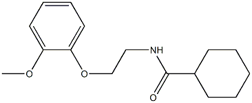 N-[2-(2-methoxyphenoxy)ethyl]cyclohexanecarboxamide Struktur