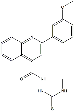 1-[[2-(3-methoxyphenyl)quinoline-4-carbonyl]amino]-3-methylthiourea Struktur