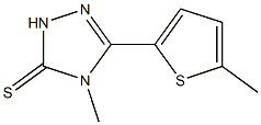 4-methyl-3-(5-methylthiophen-2-yl)-1H-1,2,4-triazole-5-thione Struktur