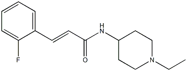 (E)-N-(1-ethylpiperidin-4-yl)-3-(2-fluorophenyl)prop-2-enamide Struktur