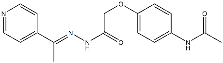 2-(4-acetamidophenoxy)-N-[(E)-1-pyridin-4-ylethylideneamino]acetamide Struktur