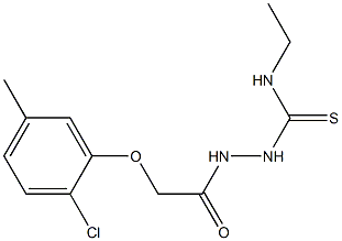 1-[[2-(2-chloro-5-methylphenoxy)acetyl]amino]-3-ethylthiourea Struktur