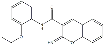 N-(2-ethoxyphenyl)-2-iminochromene-3-carboxamide Struktur