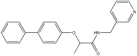 2-(4-phenylphenoxy)-N-(pyridin-3-ylmethyl)propanamide Struktur