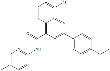 8-chloro-2-(4-ethylphenyl)-N-(5-methylpyridin-2-yl)quinoline-4-carboxamide Struktur