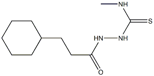 1-(3-cyclohexylpropanoylamino)-3-methylthiourea Struktur