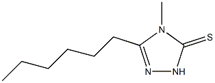 3-hexyl-4-methyl-1H-1,2,4-triazole-5-thione Struktur