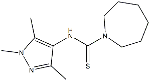 N-(1,3,5-trimethylpyrazol-4-yl)azepane-1-carbothioamide Struktur