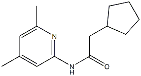 2-cyclopentyl-N-(4,6-dimethylpyridin-2-yl)acetamide Struktur