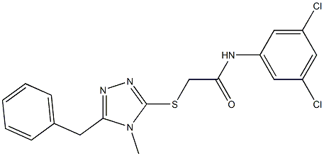 2-[(5-benzyl-4-methyl-1,2,4-triazol-3-yl)sulfanyl]-N-(3,5-dichlorophenyl)acetamide Struktur