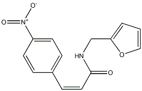 (Z)-N-(furan-2-ylmethyl)-3-(4-nitrophenyl)prop-2-enamide Struktur