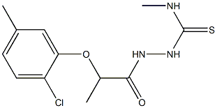 1-[2-(2-chloro-5-methylphenoxy)propanoylamino]-3-methylthiourea Struktur