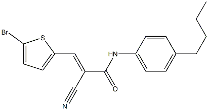 (E)-3-(5-bromothiophen-2-yl)-N-(4-butylphenyl)-2-cyanoprop-2-enamide Struktur