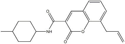 N-(4-methylcyclohexyl)-2-oxo-8-prop-2-enylchromene-3-carboxamide Struktur