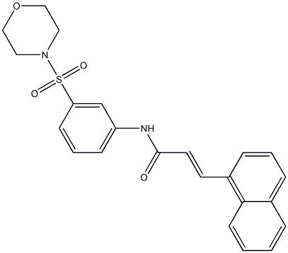 (E)-N-(3-morpholin-4-ylsulfonylphenyl)-3-naphthalen-1-ylprop-2-enamide Struktur