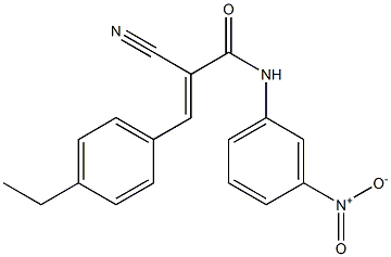 (E)-2-cyano-3-(4-ethylphenyl)-N-(3-nitrophenyl)prop-2-enamide Struktur