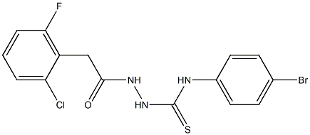 1-(4-bromophenyl)-3-[[2-(2-chloro-6-fluorophenyl)acetyl]amino]thiourea Struktur