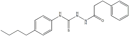 1-(4-butylphenyl)-3-(3-phenylpropanoylamino)thiourea Struktur