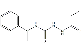 1-(butanoylamino)-3-(1-phenylethyl)thiourea Struktur