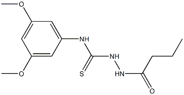 1-(butanoylamino)-3-(3,5-dimethoxyphenyl)thiourea Struktur