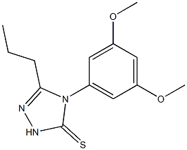 4-(3,5-dimethoxyphenyl)-3-propyl-1H-1,2,4-triazole-5-thione Struktur