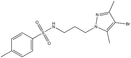 N-[3-(4-bromo-3,5-dimethylpyrazol-1-yl)propyl]-4-methylbenzenesulfonamide Struktur