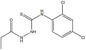 1-(2,4-dichlorophenyl)-3-(propanoylamino)thiourea Struktur