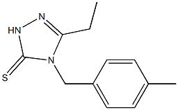 3-ethyl-4-[(4-methylphenyl)methyl]-1H-1,2,4-triazole-5-thione Struktur