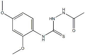 1-acetamido-3-(2,4-dimethoxyphenyl)thiourea Struktur