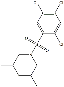 3,5-dimethyl-1-(2,4,5-trichlorophenyl)sulfonylpiperidine Struktur