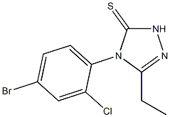 4-(4-bromo-2-chlorophenyl)-3-ethyl-1H-1,2,4-triazole-5-thione Struktur