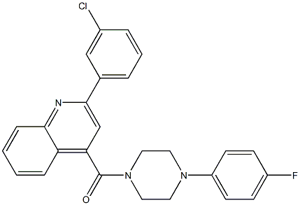 [2-(3-chlorophenyl)quinolin-4-yl]-[4-(4-fluorophenyl)piperazin-1-yl]methanone Struktur