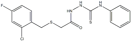 1-[[2-[(2-chloro-4-fluorophenyl)methylsulfanyl]acetyl]amino]-3-phenylthiourea Struktur